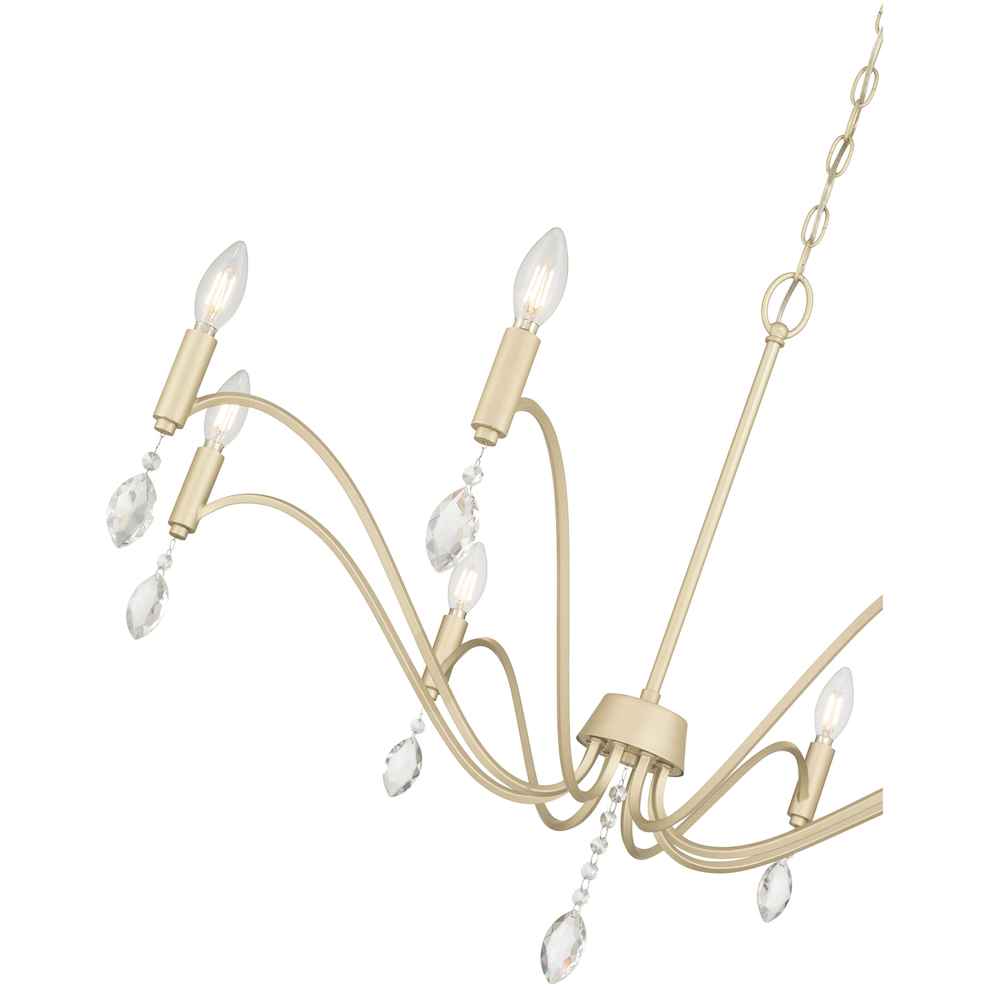 Aureline 8 Light 35.5 inch Aged Silver Chandelier Ceiling Light