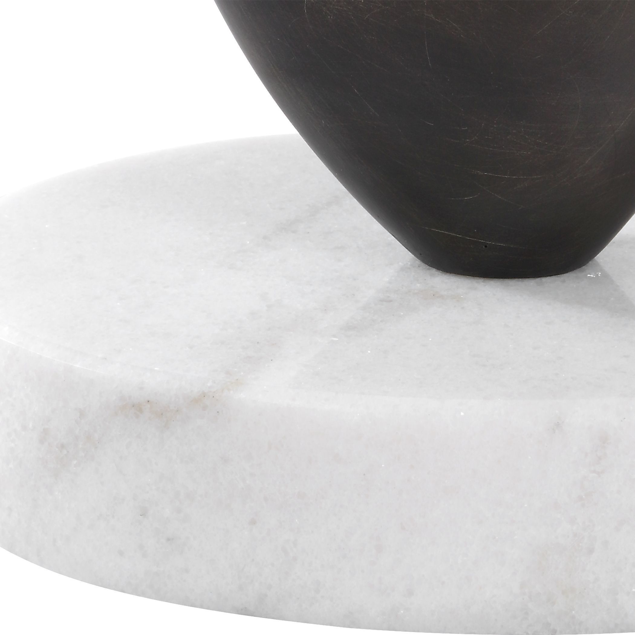 Sonic 65 inch 150 watt Dark Bronze and White Marble with Antique Brass Floor Lamp Portable Light