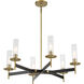 Baldwin Park 6 Light 27 inch Coal/Soft Brass Chandelier Ceiling Light