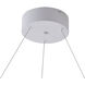Canada LED 21.6 inch Matte White Chandelier Ceiling Light