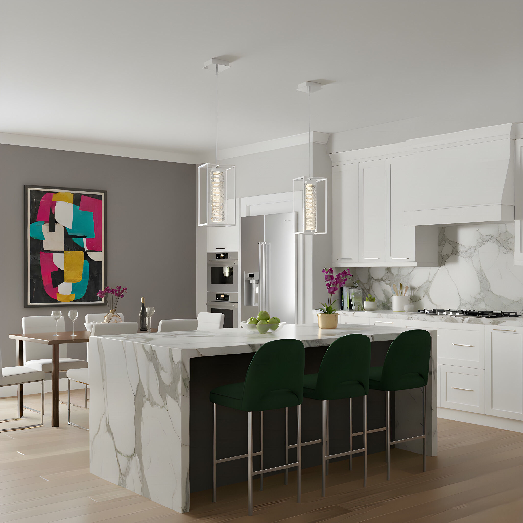 Dazzle LED 8 inch Polished Chrome Mini Pendant Ceiling Light