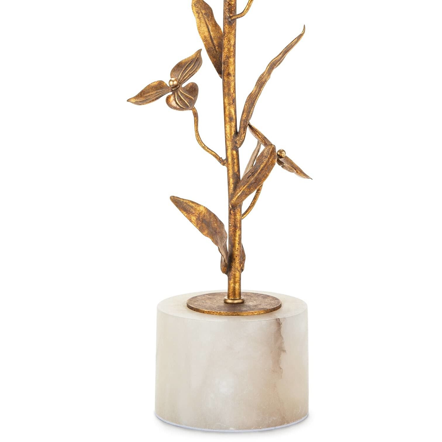 Trillium 37 inch 100.00 watt Antique Gold Leaf Table Lamp Portable Light, Buffet Lamp