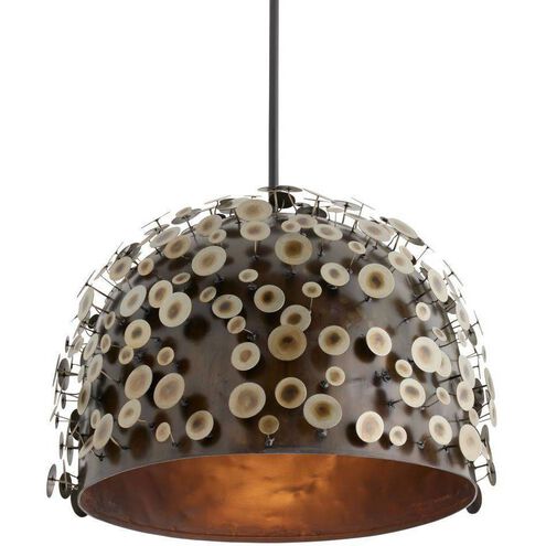 Rizzo 1 Light 26 inch Burnt Iron and Bronze Pendant Ceiling Light