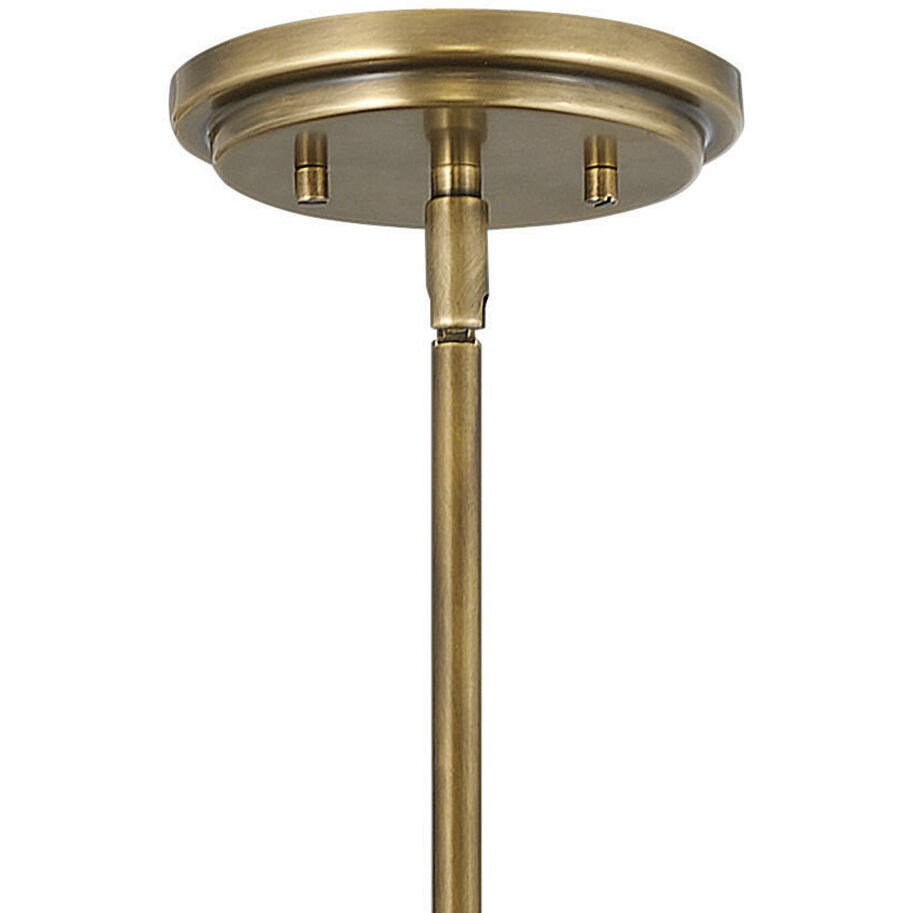 Nautique 1 Light 13 inch Heritage Brass with Polished Nickel Indoor Pendant Ceiling Light in White, Heritage Brass / Polished Nickel