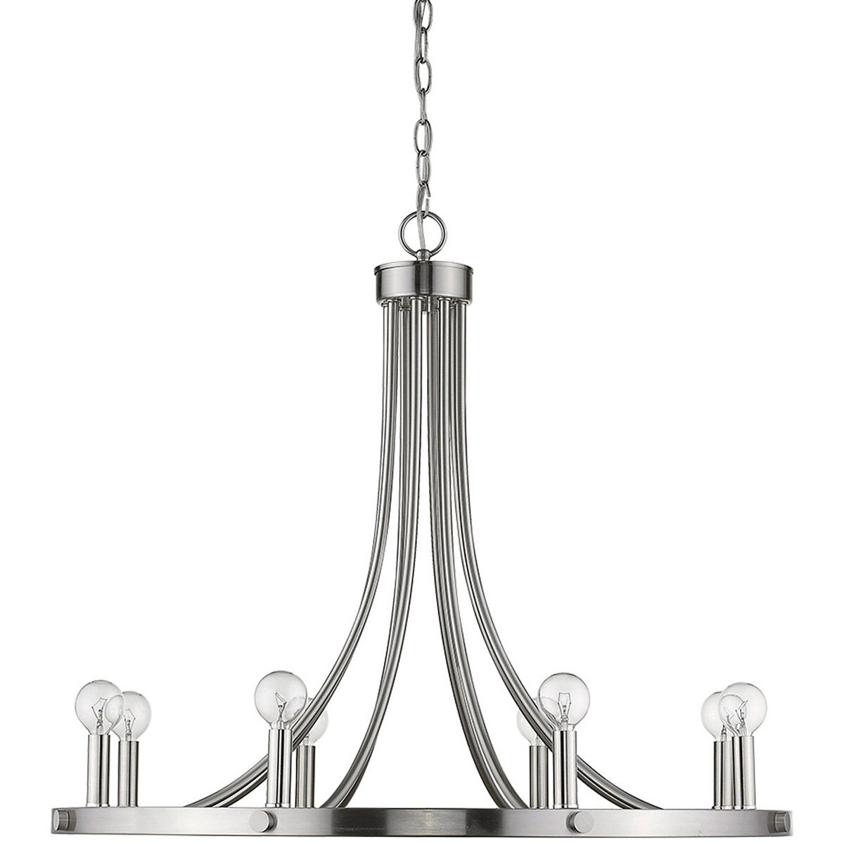 Sawyer 8 Light 30 inch Satin Nickel Chandelier Ceiling Light