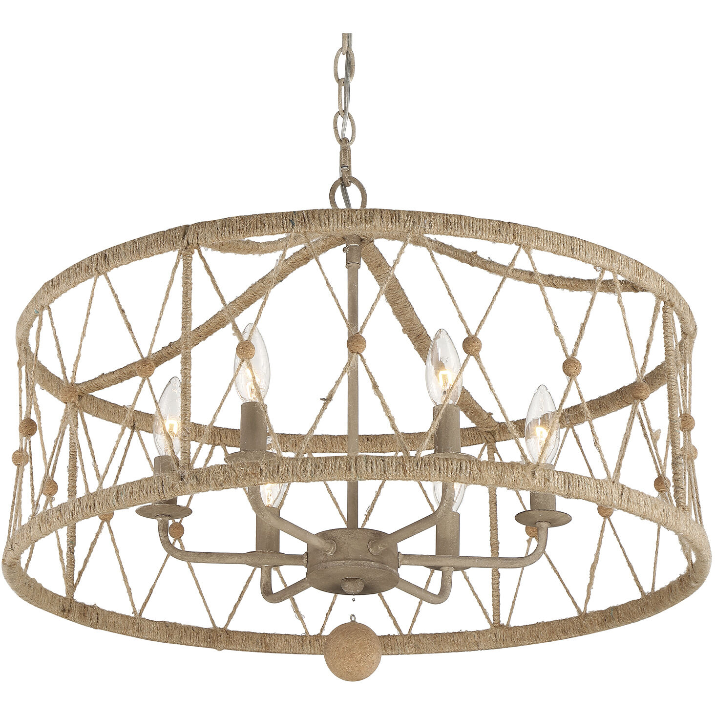 Brixton 6 Light 24 inch Burnished Silver Chandelier Ceiling Light