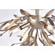 Priscilla 4 Light 19 inch Silver Leaf Flush Mount Ceiling Light