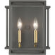 Titania 2 Light 10 inch Bronze and Olde Brass Wall Sconce Wall Light