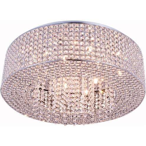 Amelie 10 Light 24 inch Chrome Flush Mount Ceiling Light