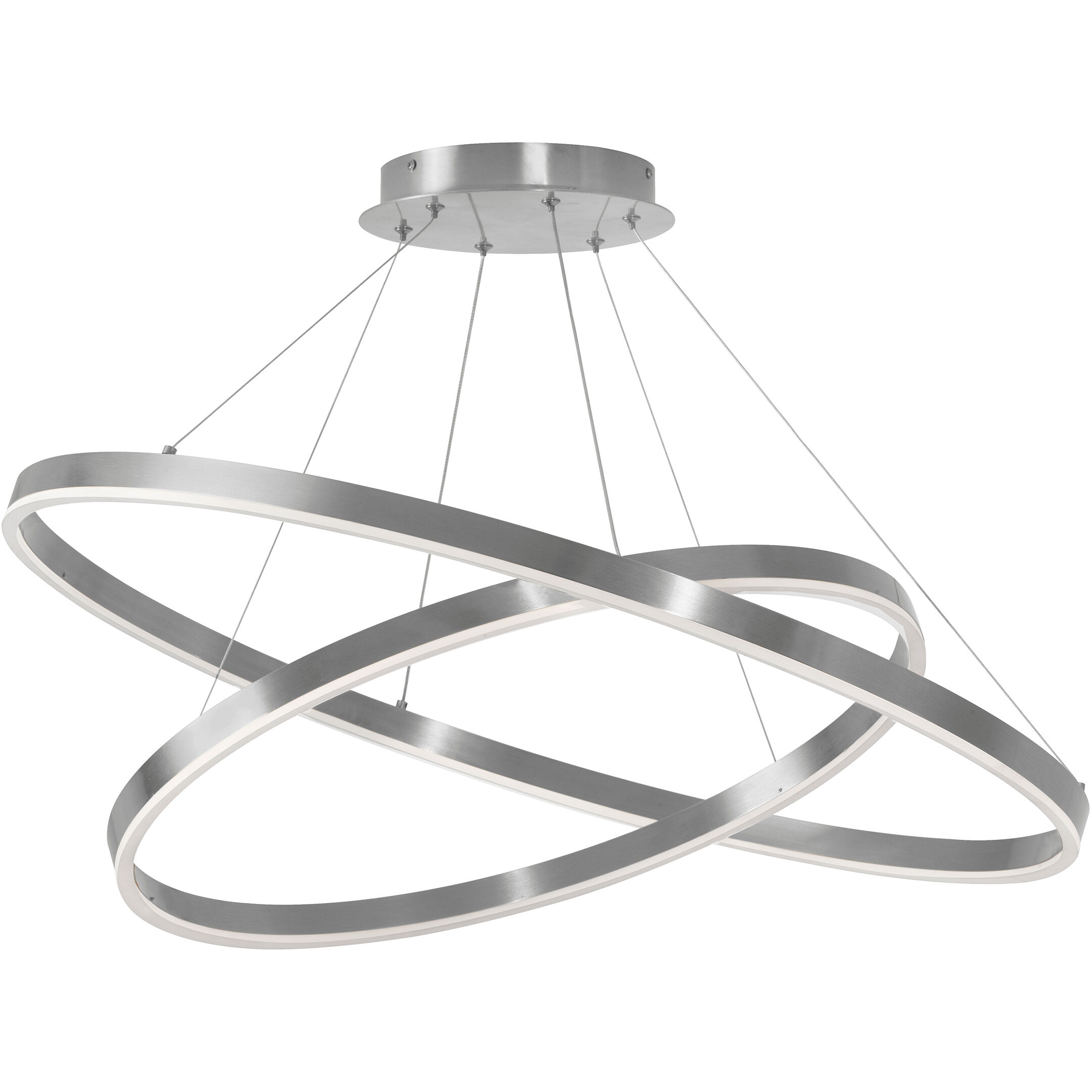 Circulo LED 32 inch Silver Chandelier Ceiling Light