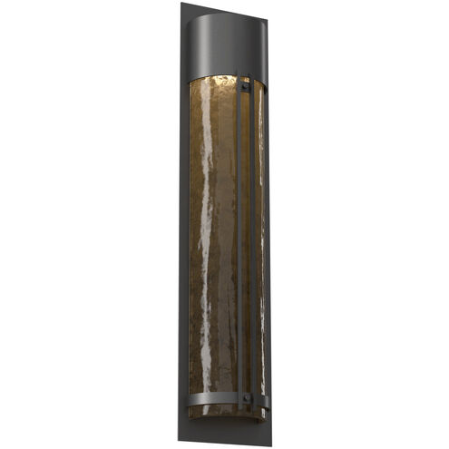 Outdoor Round Motif LED 31 inch Argento Grey Outdoor Sconce in 3000K LED, Bronze Granite, Tall Round