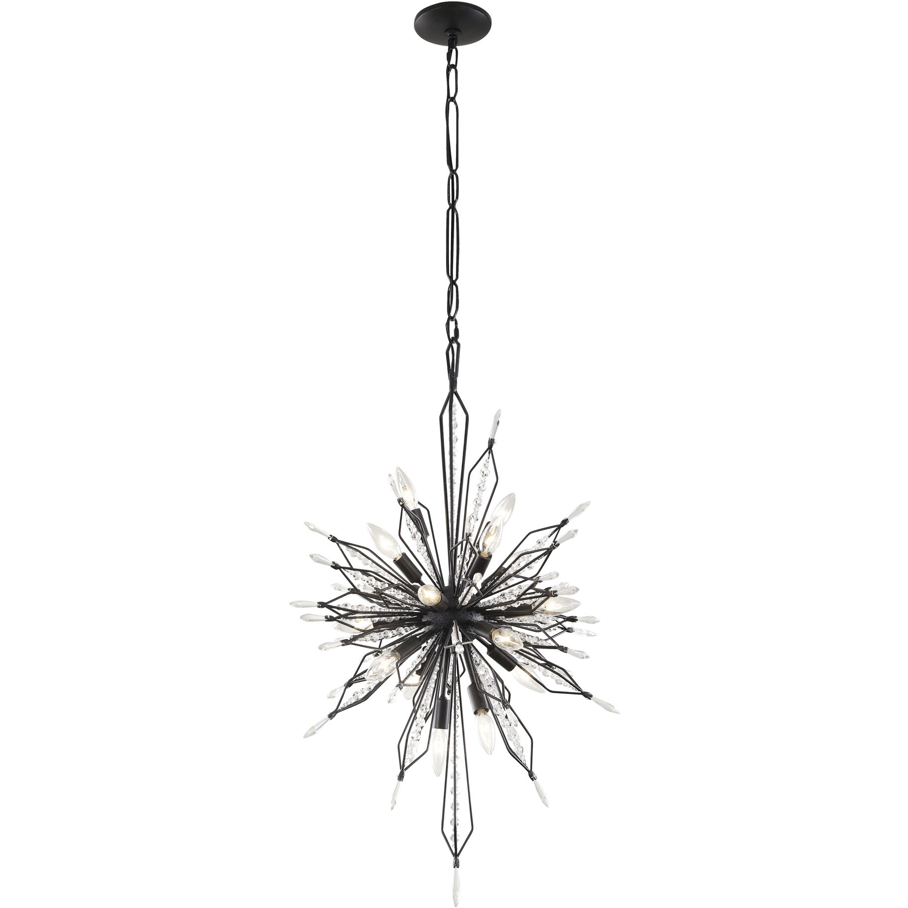 Orbital 16 Light 20 inch Carbon Pendant Ceiling Light