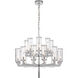 Kelly Wearstler Liaison 20 Light 34 inch Polished Nickel Double Tier Chandelier Ceiling Light in Clear Glass