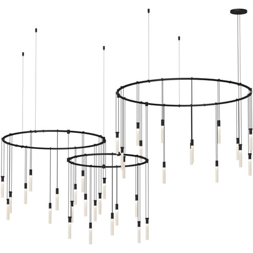 Suspenders LED 96 inch Satin Black Modular Pendant Composition Ceiling Light
