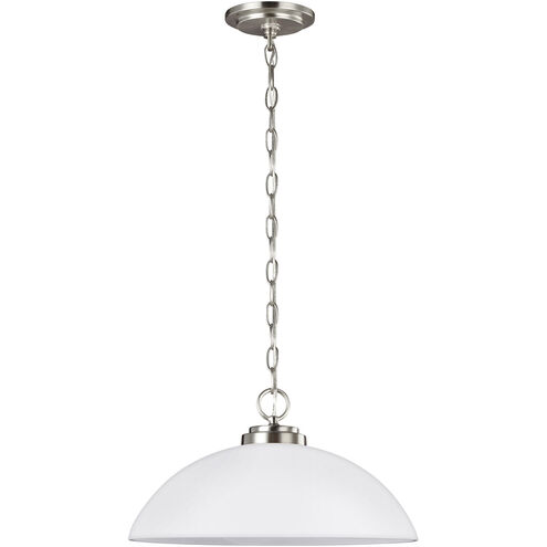 Oslo 1 Light 15.75 inch Brushed Nickel Pendant Ceiling Light
