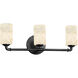 Alabaster Rocks LED 23.75 inch Matte Black Bath Bar Wall Light in 2100 Lm LED, Cylinder with Flat Rim
