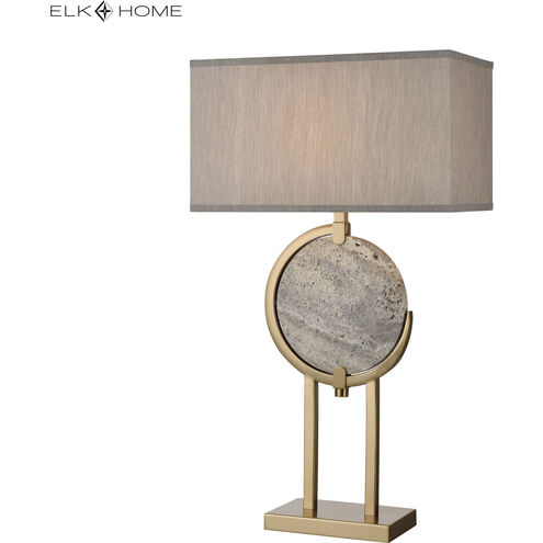 Arabah 32 inch 150.00 watt Gray Marble with Cafe Bronze Table Lamp Portable Light