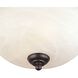 Harmony 3 Light 16 inch Painted Bronze Flush Mount Ceiling Light
