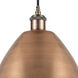 Ballston Dome 1 Light 12 inch Antique Copper Mini Pendant Ceiling Light