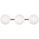 Pearlesque Wall Sconce Wall Light in Matte Black and Opal Glass