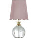 Beatrice 14 inch 40 watt Clear and Polished Gold Table Lamp Portable Light