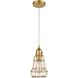 Squashcourt 1 Light 6 inch Aged Brass Mini Pendant Ceiling Light