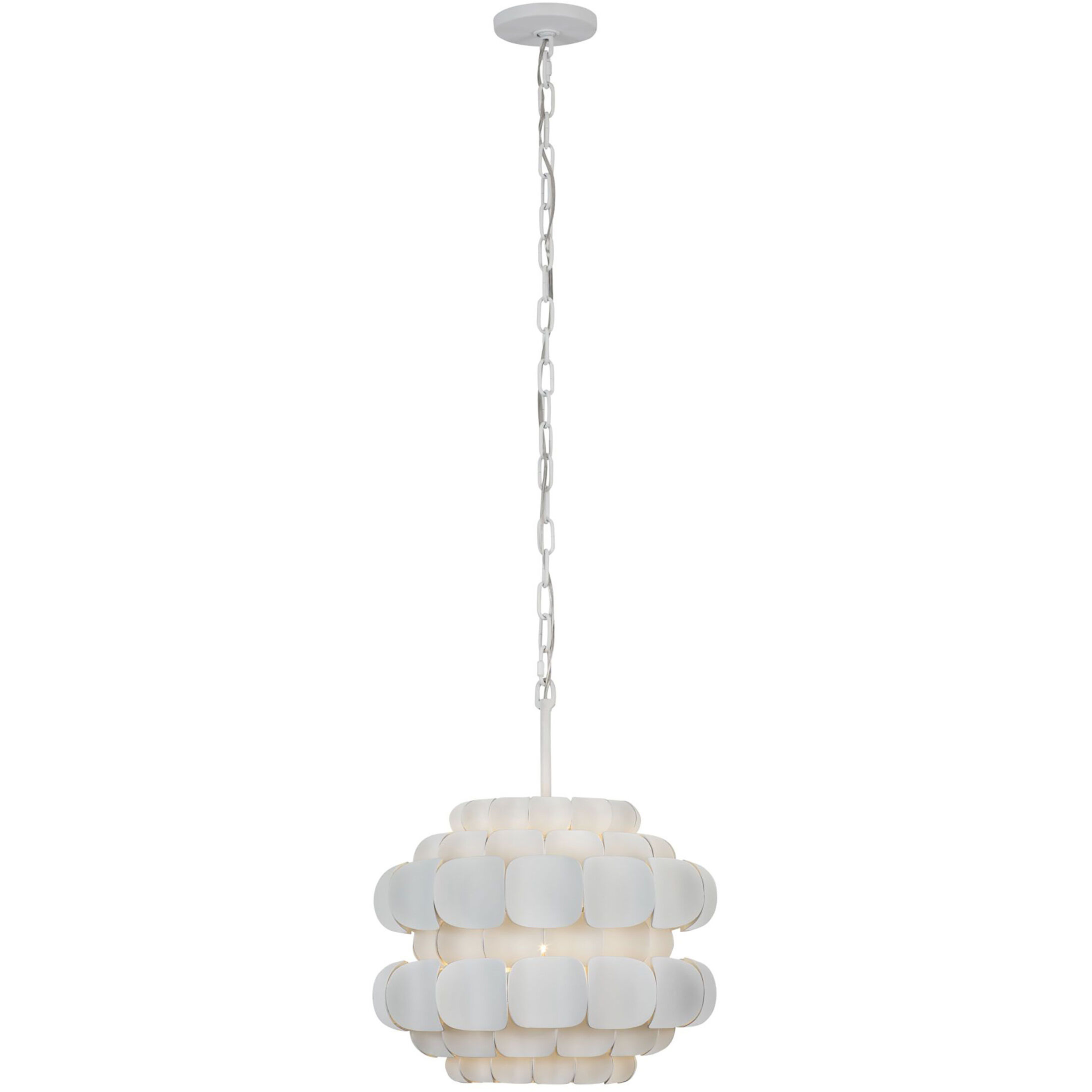 Swoon 1 Light 16 inch Matte White Pendant Ceiling Light, Smithsonian Collaboration