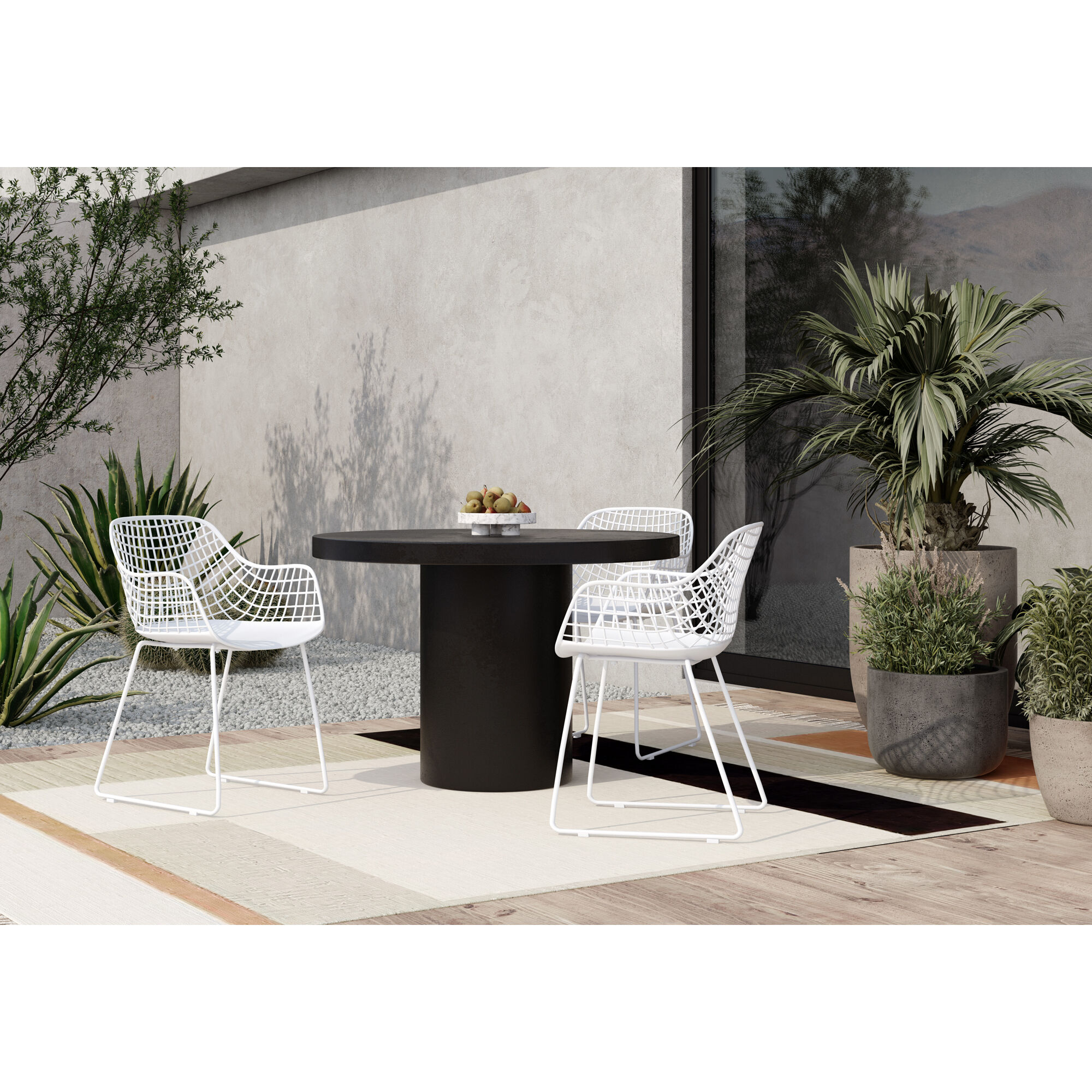 Grey metal outdoor dining table store
