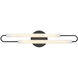 Eos LED 25 inch Black Vanity Light Wall Light, Vertical