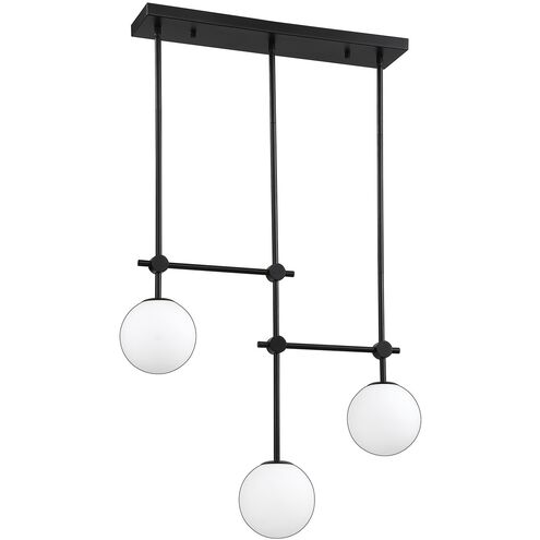 Phoenix 3 Light 25.6 inch Black Black Bar Ceiling Light