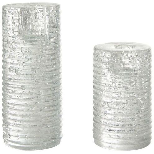 Kendir Clear Candleholders, Set of 2