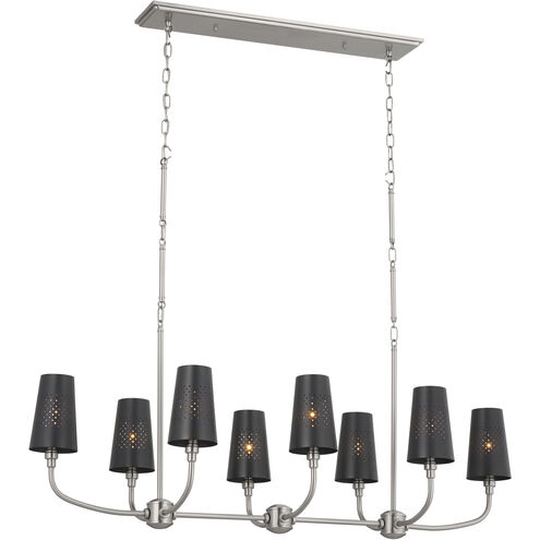 Adeena 8 Light 20.75 inch Classic Pewter Chandelier Linear Ceiling Light