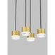 Sean Lavin Gable LED Nightshade Black Chandelier Ceiling Light, Integrated LED