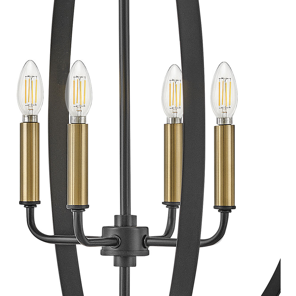 Cirque LED 24 inch Black Chandelier Ceiling Light, Orb