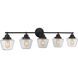 Neighborhood Essex 5 Light 48 inch Flat Black Vanity Light Wall Light, Neighborhood Collection