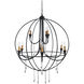 Ballard 9 Light 31.5 inch Satin Black Pendant Ceiling Light