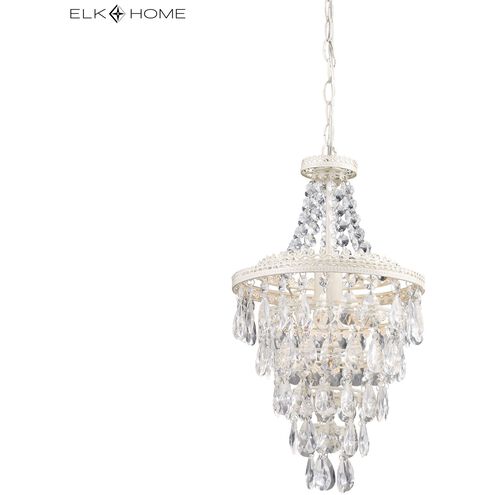 Sterling 1 Light 11 inch Clear with Antique White Mini Pendant Ceiling Light