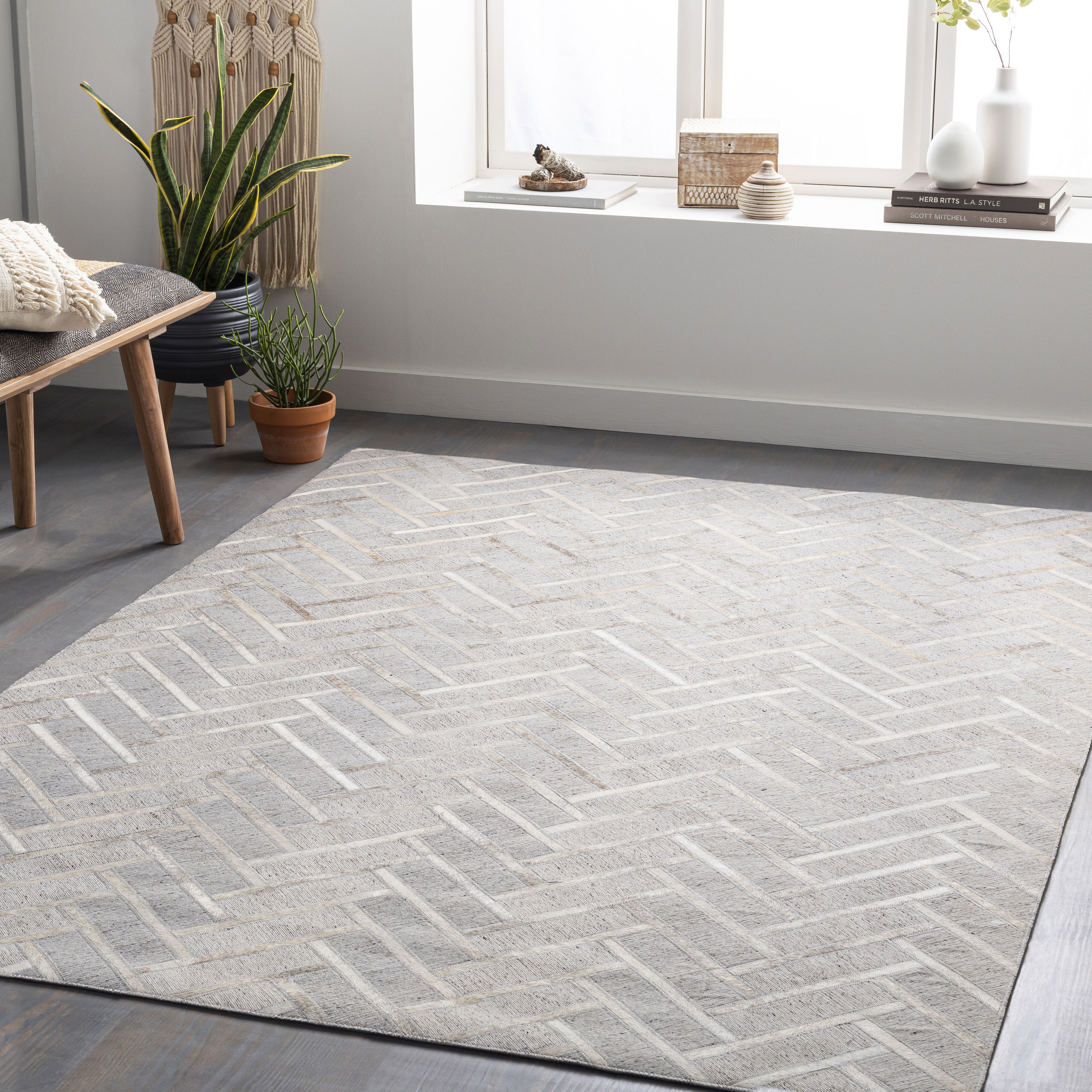 Medora 90 X 60 inch Taupe Rug in 5 x 8, Rectangle