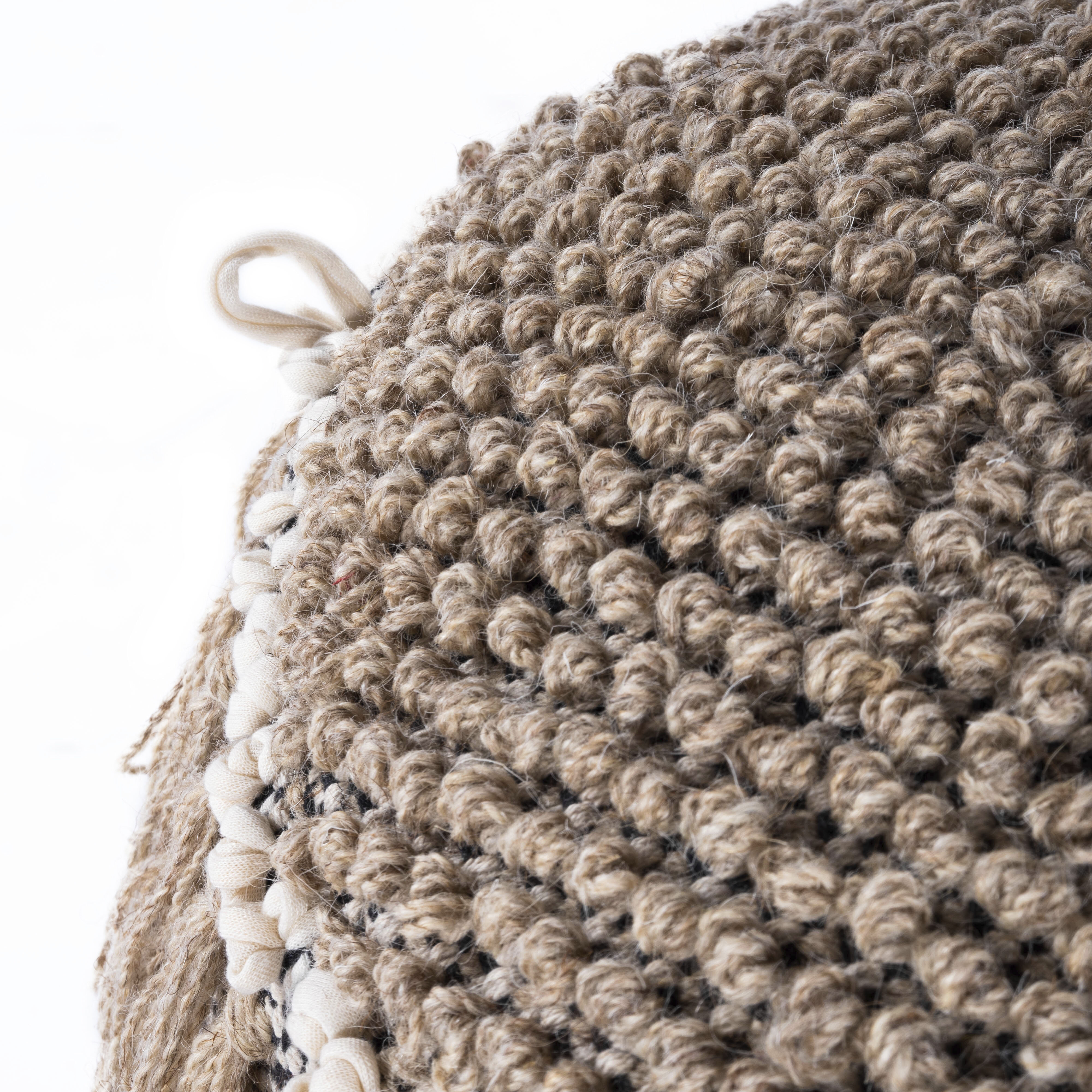 Zoey Round Gray Ottoman or Stool