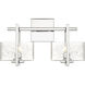 Striate LED 15 inch Polished Chrome Bath Vanity Light Wall Light