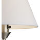 Elysburg 24 inch 150 watt Satin Nickel Swingarm Sconce Wall Light in Incandescent