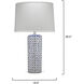 Vivian 28.5 inch 150 watt Blue and white ceramic Table Lamp Portable Light
