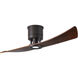 Atlas Lindsay 52 inch Textured Bronze with Walnut Blades Ceiling Fan, Atlas
