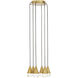 Sean Lavin Cupola LED Natural Brass Chandelier Ceiling Light, Integrated LED