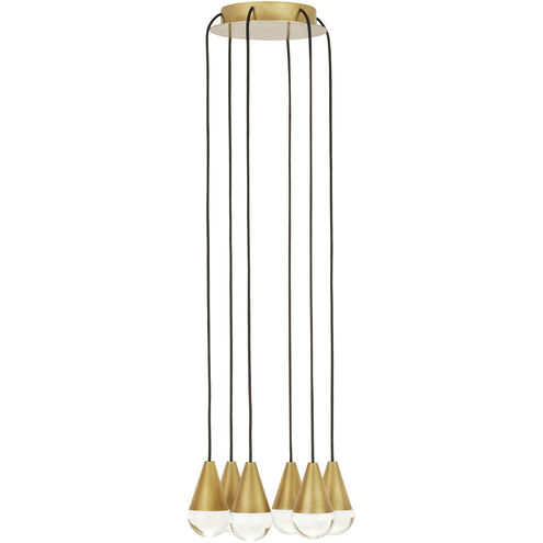Sean Lavin Cupola LED Natural Brass Chandelier Ceiling Light, Integrated LED