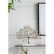 Anita Gold Finished Aluminum with White Marble Base Décor