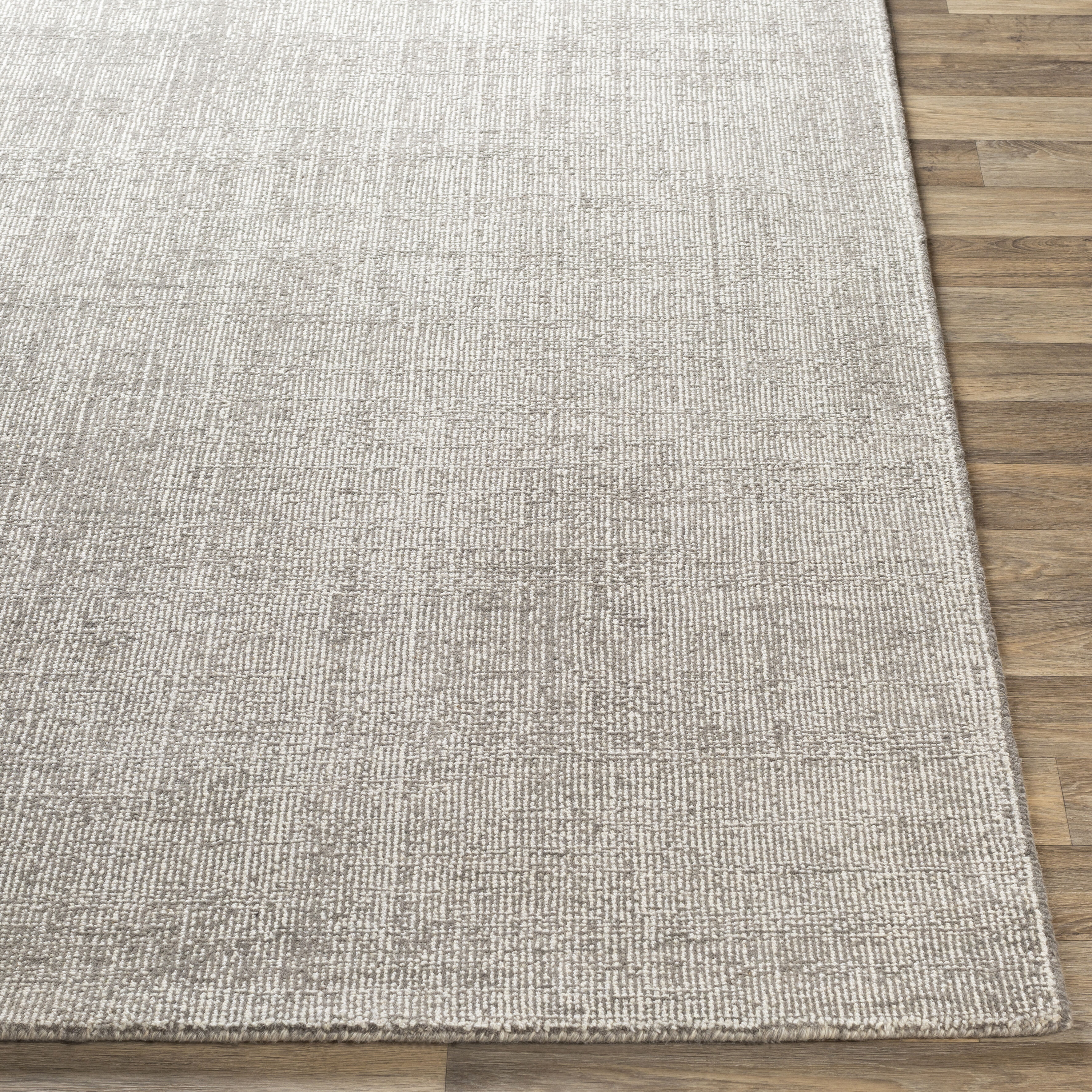 Messina 120 X 96 inch Gray/White Handmade Rug in 8 x 10, Rectangle