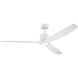 Calyx 60 inch Matte White with Solid Wood Matte White Blades Indoor Ceiling Fan