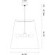 Calor 3 Light 24.88 inch Vintage Brass and White Linen with Gold Parchment Pendant Ceiling Light