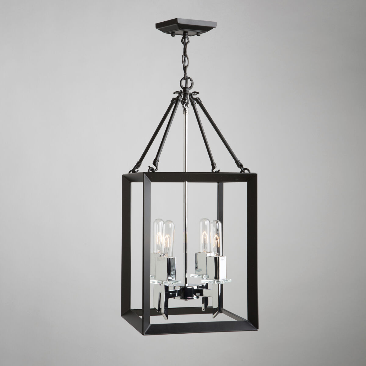 Vineyard 4 Light 12 inch Matte Black Up Chandelier Ceiling Light
